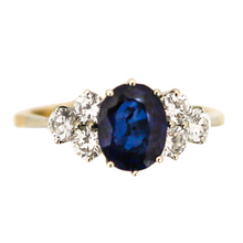 Load image into Gallery viewer, Camille Estate Sapphire RIng
