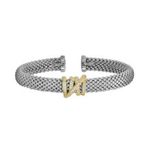 Load image into Gallery viewer, Diamond Tally Popcorn Cuff Bracelet
