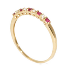 Load image into Gallery viewer, Ruby And Diamond Stackable Ring
