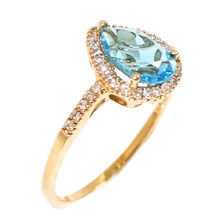 Load image into Gallery viewer, Blue Topaz and Diamond Ring
