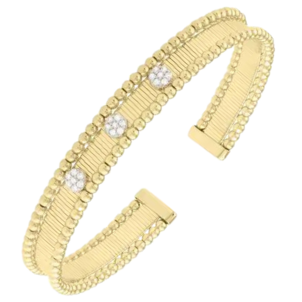 14K Pallina Diamond Bangle