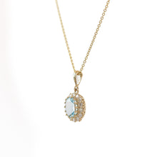 Load image into Gallery viewer, Aquamarine And Diamond Pendant Necklace
