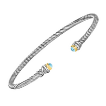 Load image into Gallery viewer, Regan Blue Topaz Bangle
