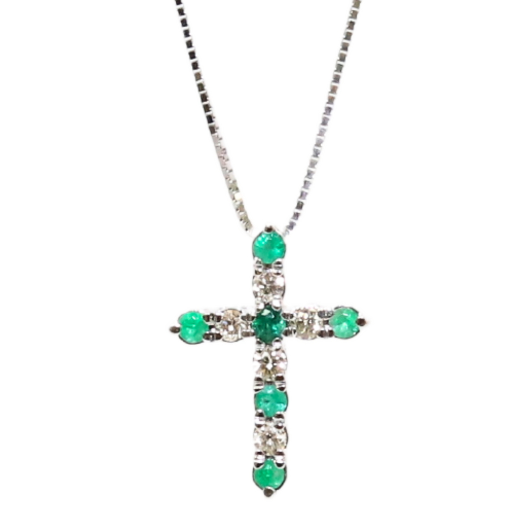 Emerald And Diamond Cross