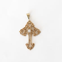 Load image into Gallery viewer, Diamond Cross Pendant (Chain not included.)
