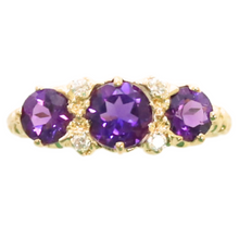 Load image into Gallery viewer, Amethyst And Diamond Ring
