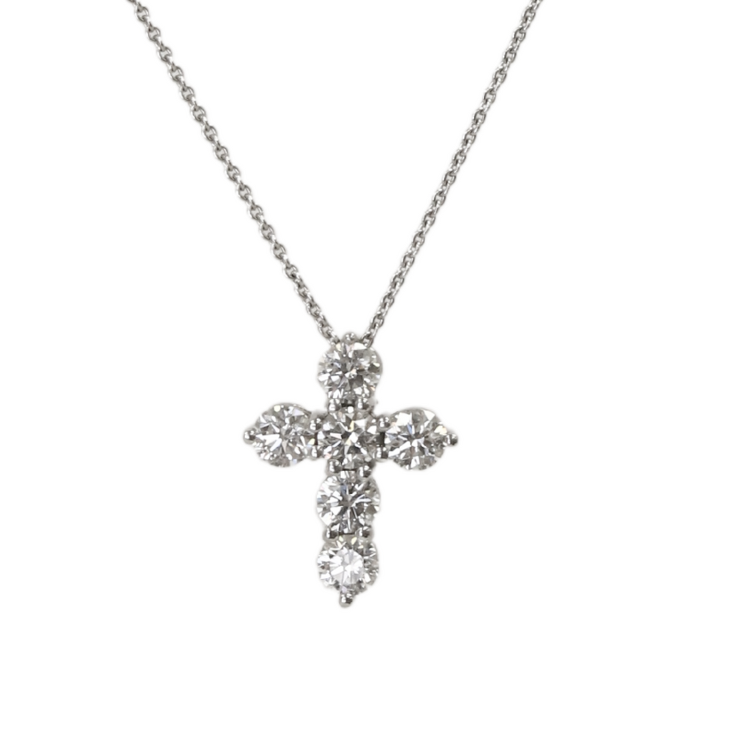 14kw Diamond Cross Necklace