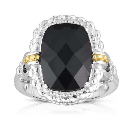 Black Onyx Popcorn Ring