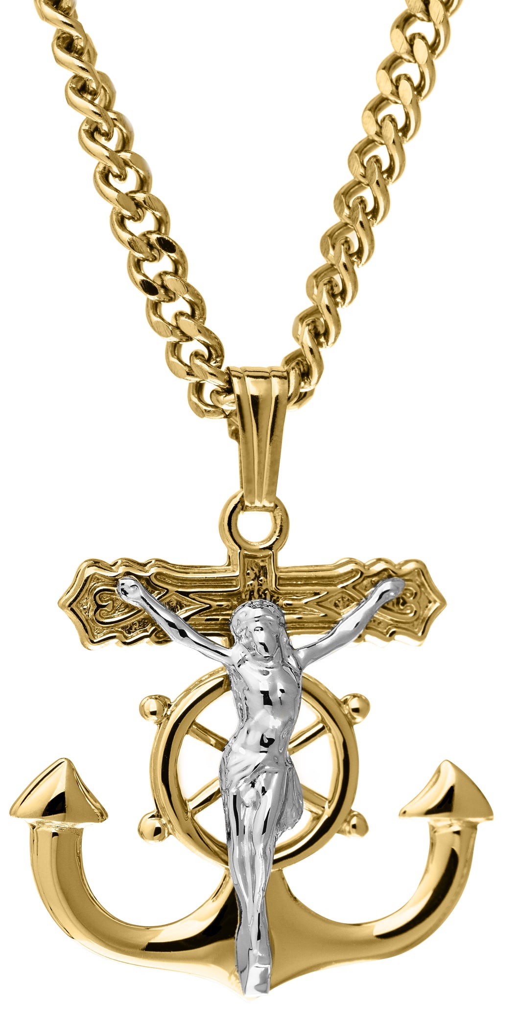 Anchor Cross Necklace