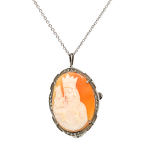 Load image into Gallery viewer, Silver Cameo Pendant
