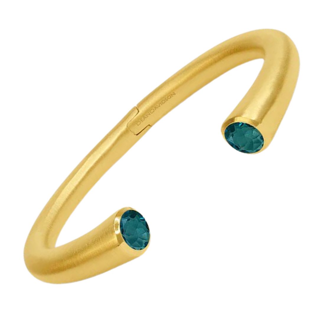 Dean Davidson Gold Paraiba Blue Knockout Cuff Bracelet