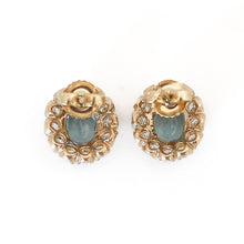 Load image into Gallery viewer, 14ky Aquamarine And .Diamond Earrings
