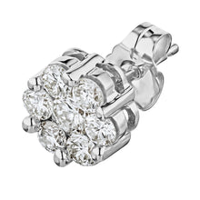 Load image into Gallery viewer, 10kw 5/8ctw Diamond Cluster Earrings
