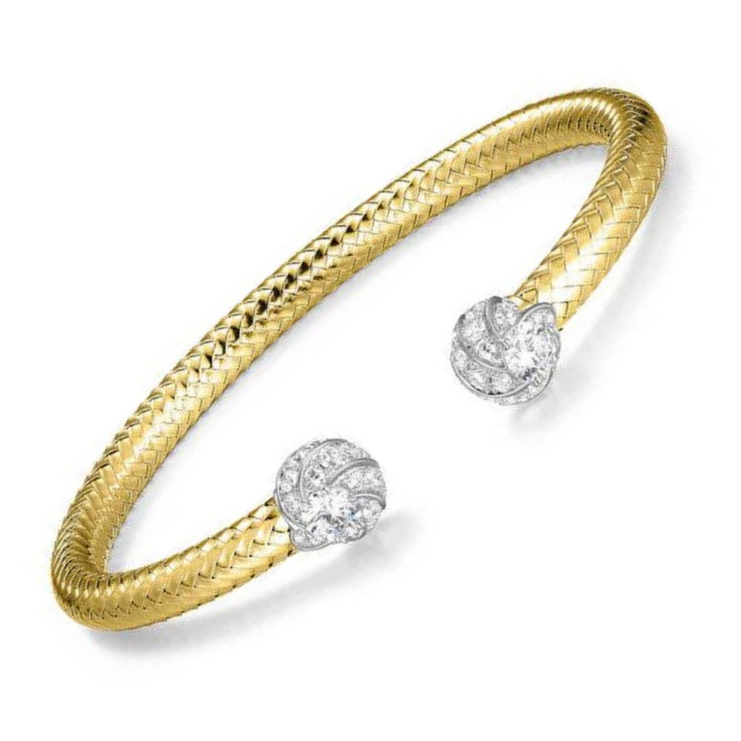 Charles Garnier Tutone Cz Cuff Bracelet