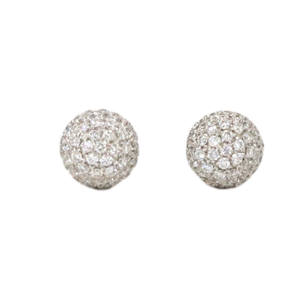 18Kw .76Ctw Diamond Earring Pair