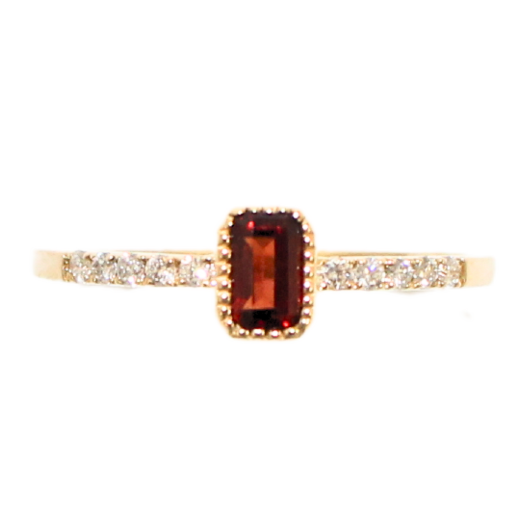 Garnet and Diamond Ring