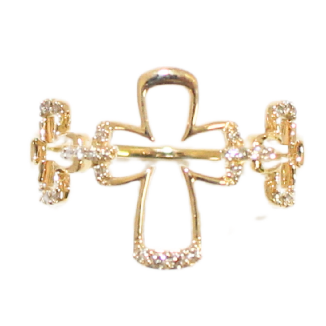 Diamond Cross Ring